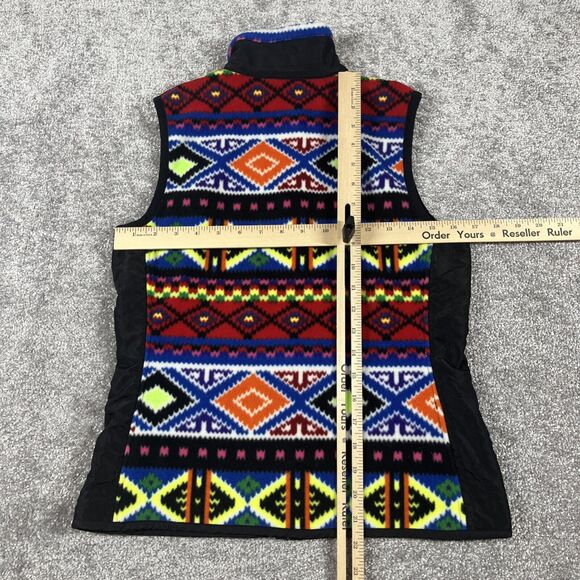 Lauren Ralph Lauren Active Vest Womens Small Aztec Rainbow Fleece Outdoors Color - Picture 10 of 12
